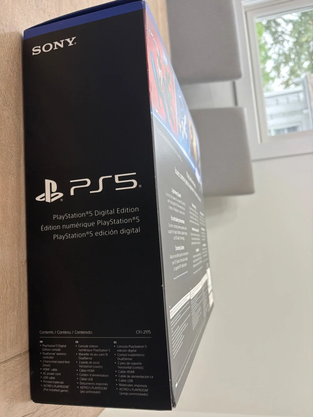 Sony PS5 Digital Edition Console - White with Black Accents